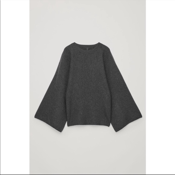 COS Dark Gray Kimono Inspired Wool Sweater - Picture 3 of 12